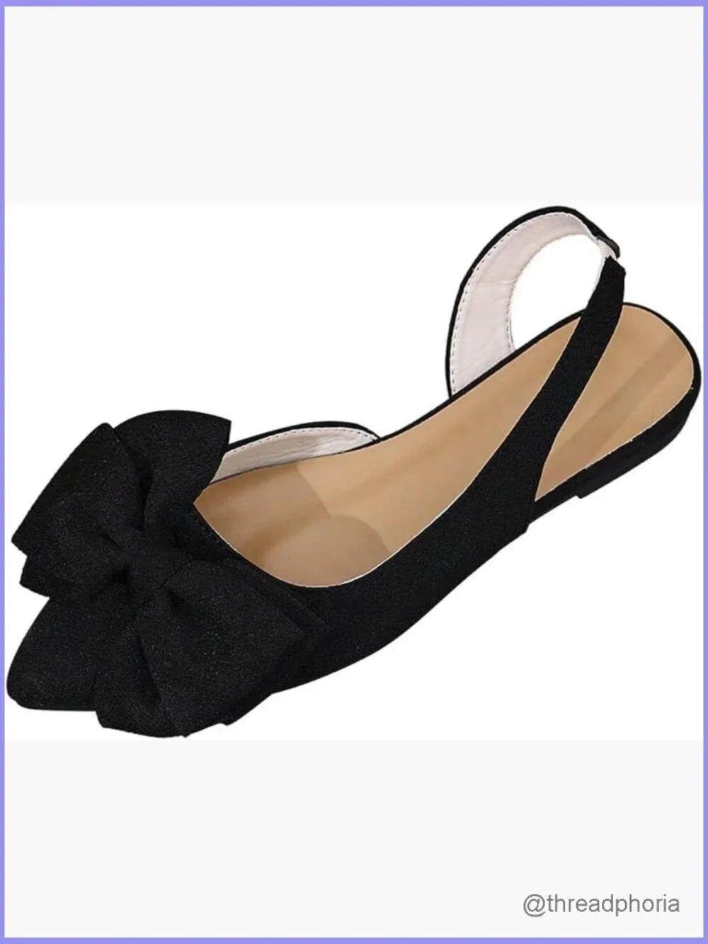 Women's Bow Pointed Toe Slingback Flats Dressy Loafer Wedding Evening Shoes